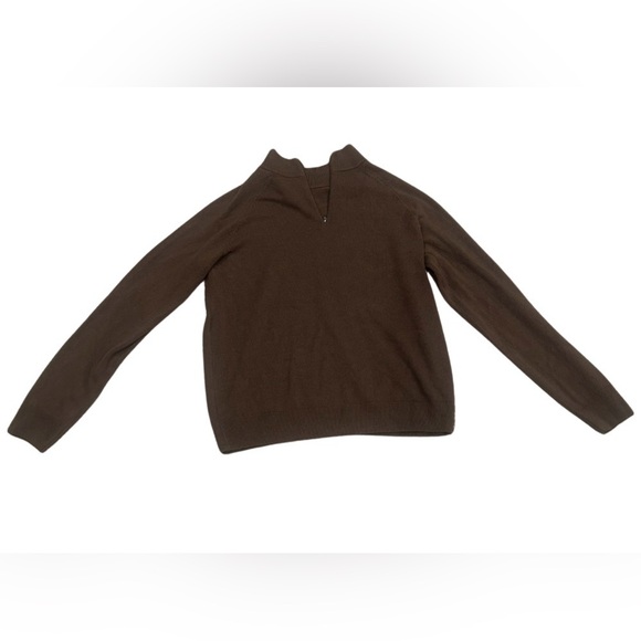 Sweaters - Crystal Kobe Quarter Zip Sweater | Chocolate Brown | Size M